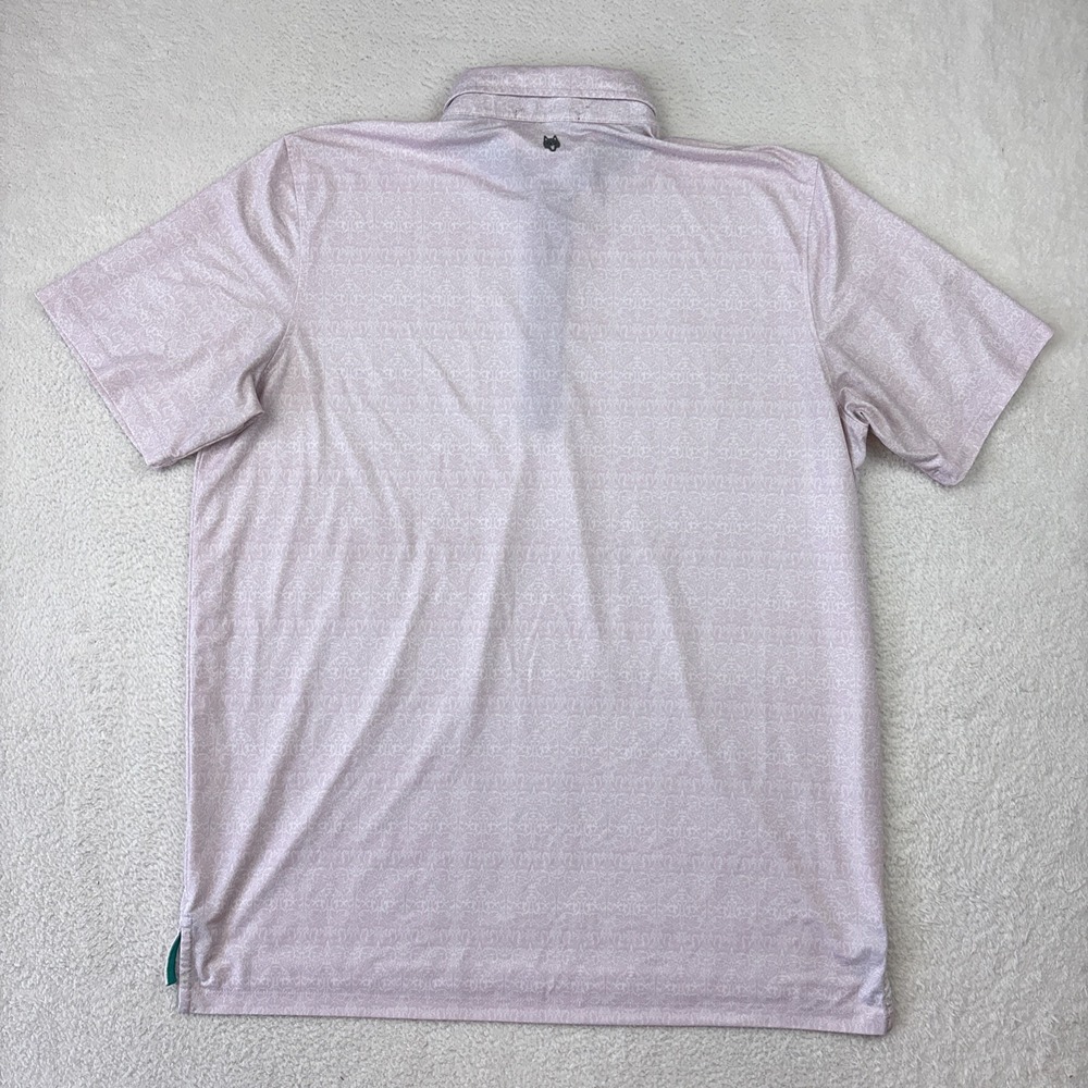 GREYSON Mens Performance‎ Polo Shirt XL Pink AOP Lightweight Golf No Logos EUC - Picture 3 of 15